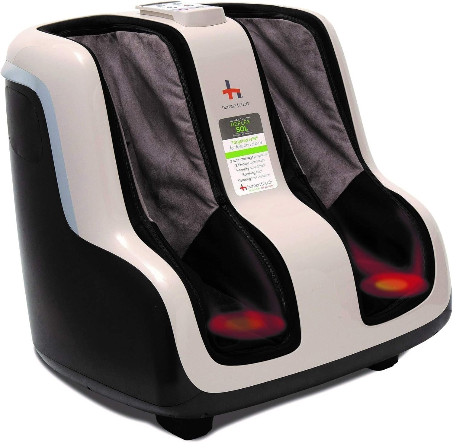 Heated Foot & Calf Massager Shiatsu Deep Kneading Plantar Relief