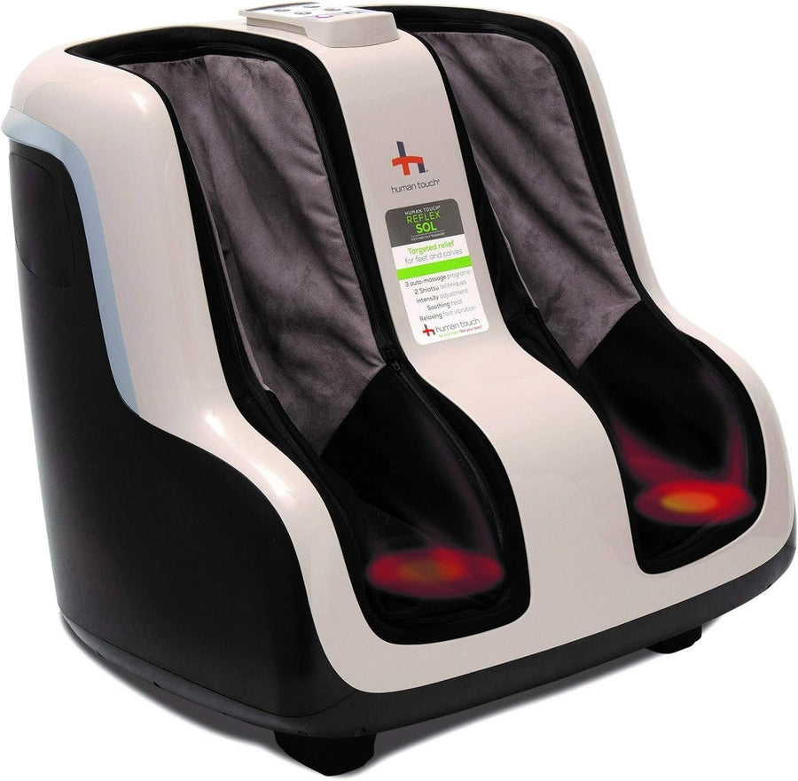 Heated Foot & Calf Massager Shiatsu Deep Kneading Plantar Relief
