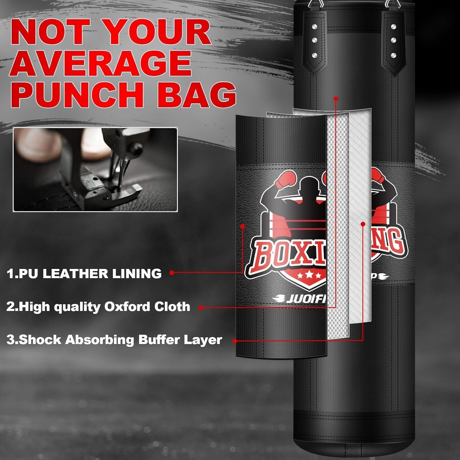 4ft Boxing Punch Bag Set Unfilled MMA Kickboxing Training Kit