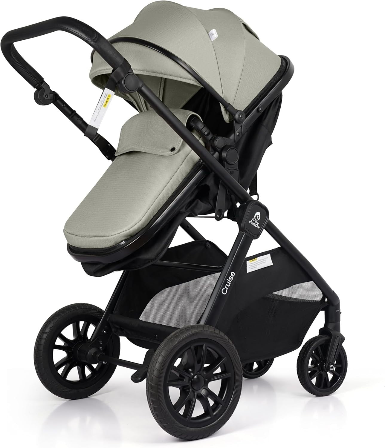 3 in 1 Baby Travel System i-Size Car Seat Pram Stroller Newborn–4Y
