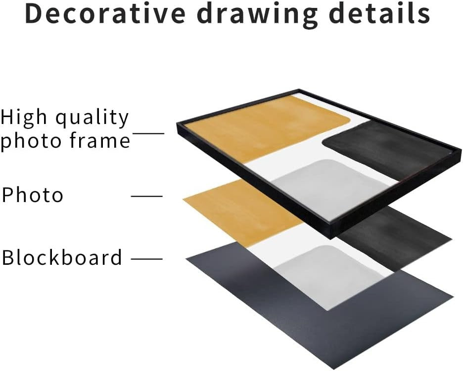 Modern Abstract 3-Piece Canvas Wall Art 24x32" Black Home Decor