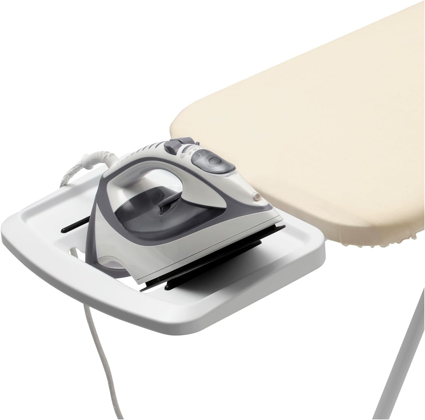 Large Ironing Board 124x38cm Adjustable Height Anti Wobble Steam Rest