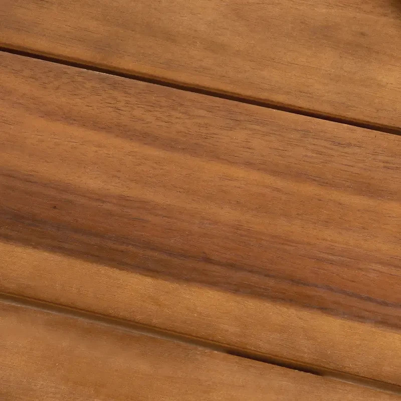 Solid Acacia Wood Round Coffee Table | 80cm FSC Garden Patio Table