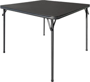 Square Folding Dining Table Portable Vinyl Top 80x80cm Foldable Indoor Outdoor