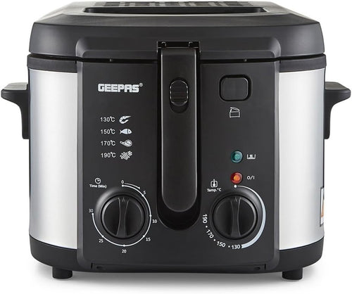 3L Deep Fat Fryer 2180W Adjustable Thermostat Viewing Window Easy Clean