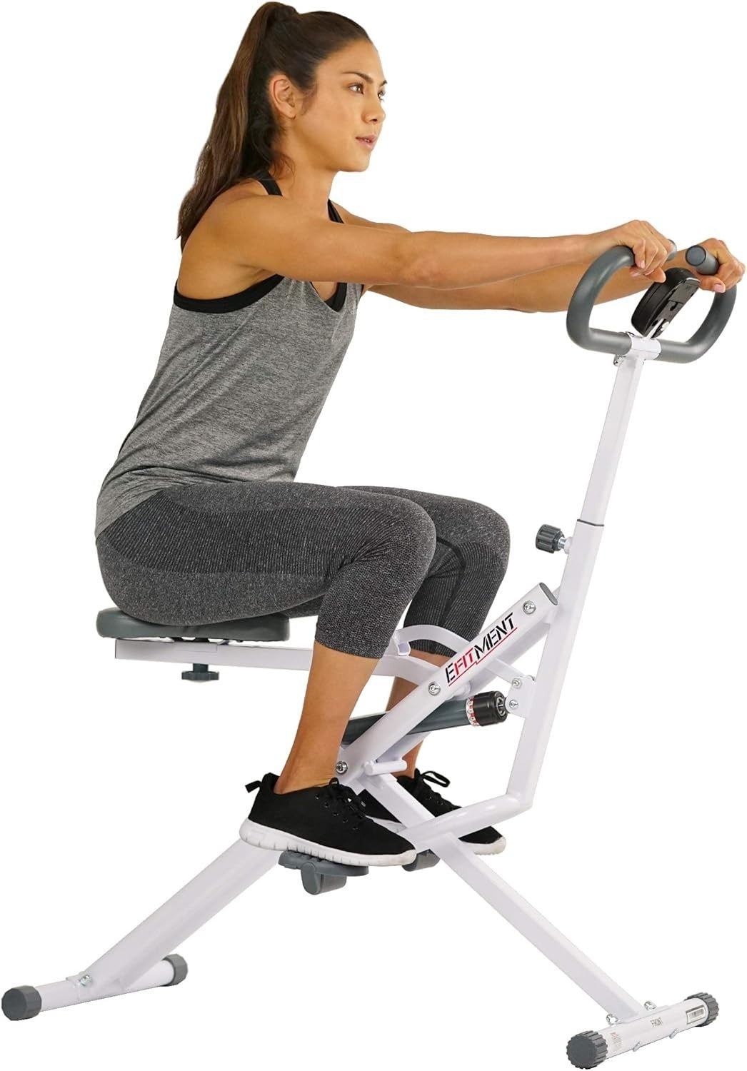 Hydraulic Squat Rowing Machine 12-Level Resistance Total Body Trainer LCD Home