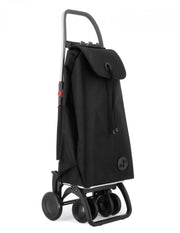 4 Wheel Folding Shopping Trolley Swivel Wheels Aluminium Large Bag Black
