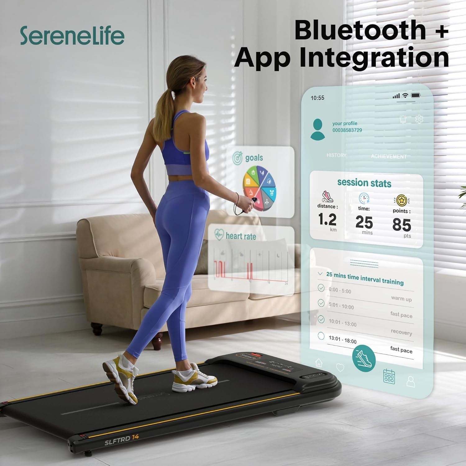Foldable Compact Under Desk Treadmill – Portable Walking & Jogging Machine