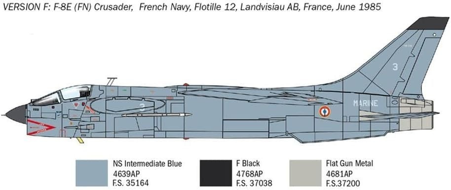 1:72 Scale F-8E Crusader Jet Model Kit – Detailed Aviation Display Build