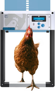 Automatic Chicken Coop Door Opener Blue Battery Powered Timer Light Sensor