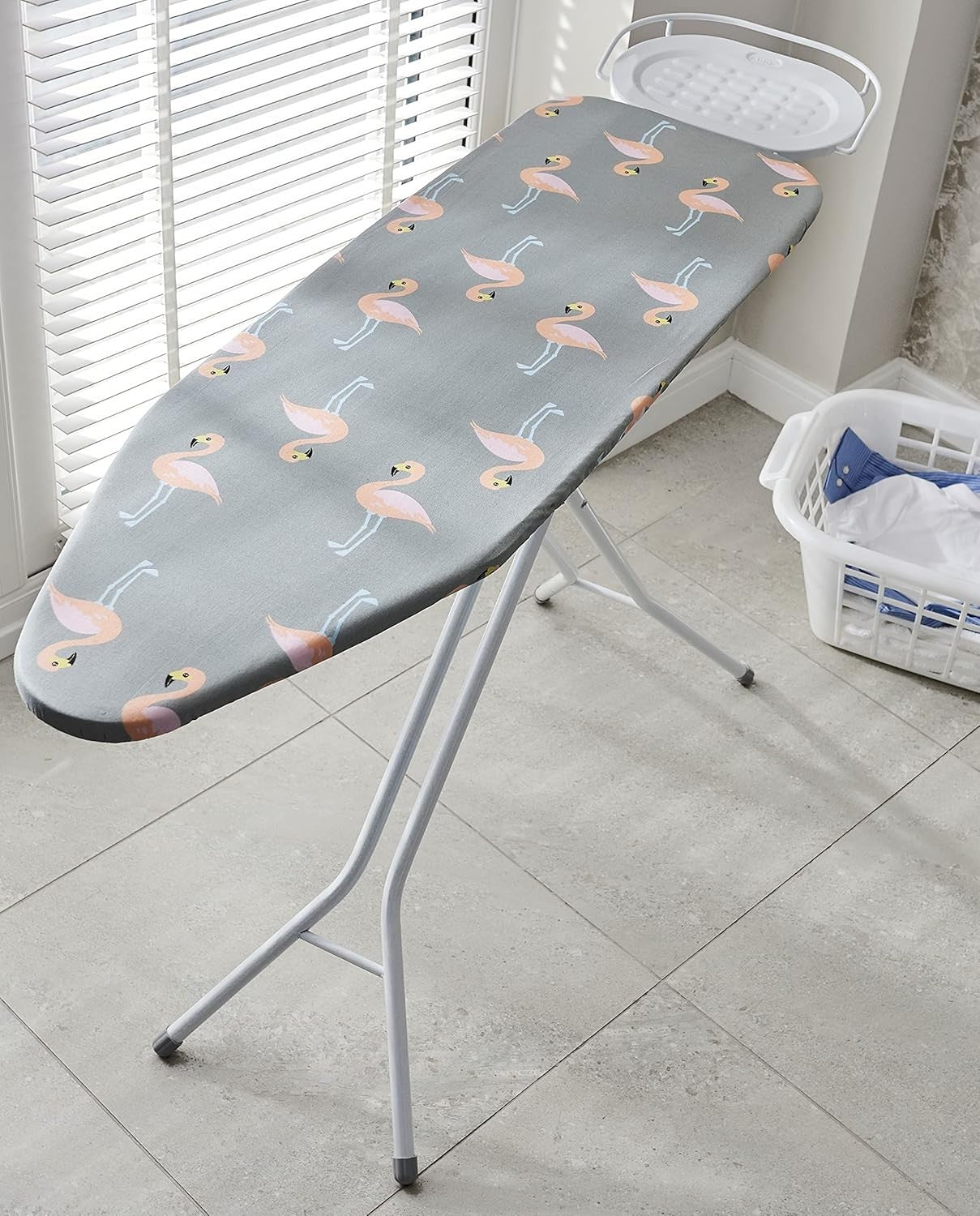 Compact Ironing Board Height Adjustable Foldable Heat Resistant 114x37cm