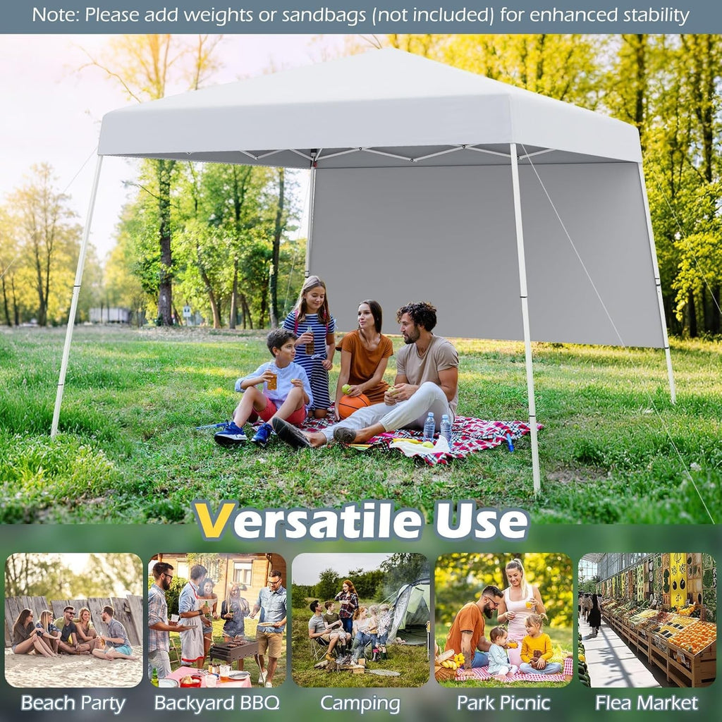 3x3M White Pop-Up Gazebo Canopy UPF50+ Sunshade Outdoor Party Tent