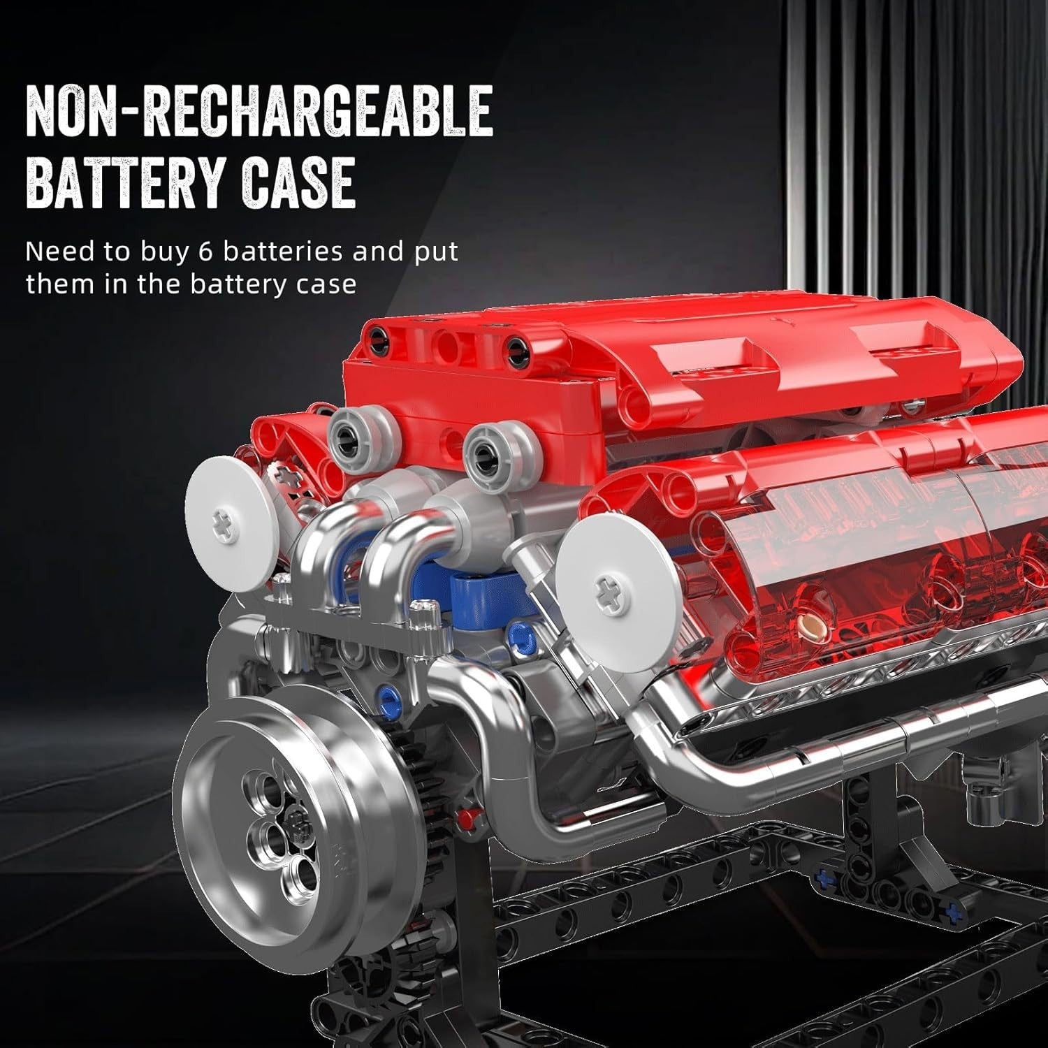 Buildable V8 Engine Model Kit 552pcs | DIY Petrol Engine Toy Gift Set