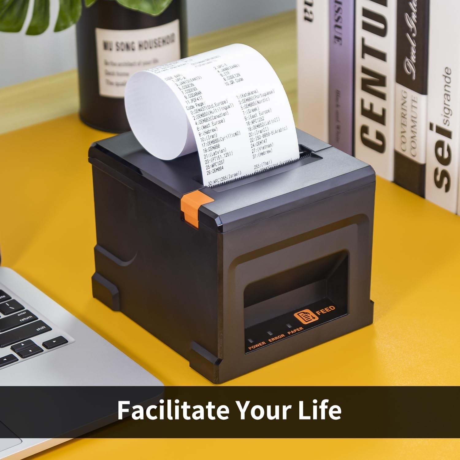 80 mm Thermal POS Receipt Printer USB & Ethernet Auto Cutter High‑Speed