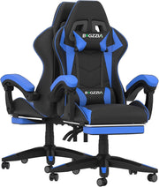 Ergonomic PU Leather Gaming Chair Reclining Office Desk Swivel w/ Lumbar