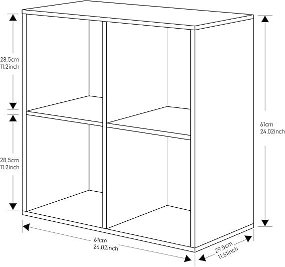 Modern 6-Cube Storage Shelf Unit – Freestanding Bookcase for Bedroom Living Room