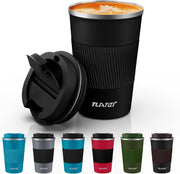 380ml Coffee To Go Mug Stainless Steel Leakproof Black