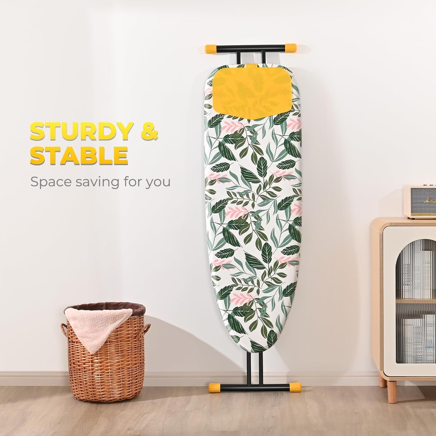 Extra Wide Ironing Board Height Adjustable Heavy Foldable 135x46cm