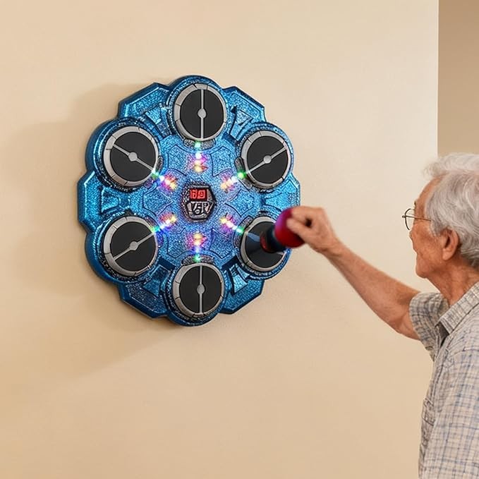 Wall Punching Pad LED Music Boxing Machine 9 Speed Indoor Home Trainer