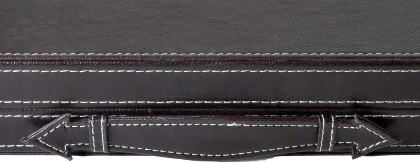 18 Inch Backgammon Set Leather Case Deluxe Folding Board Game Dice Cups