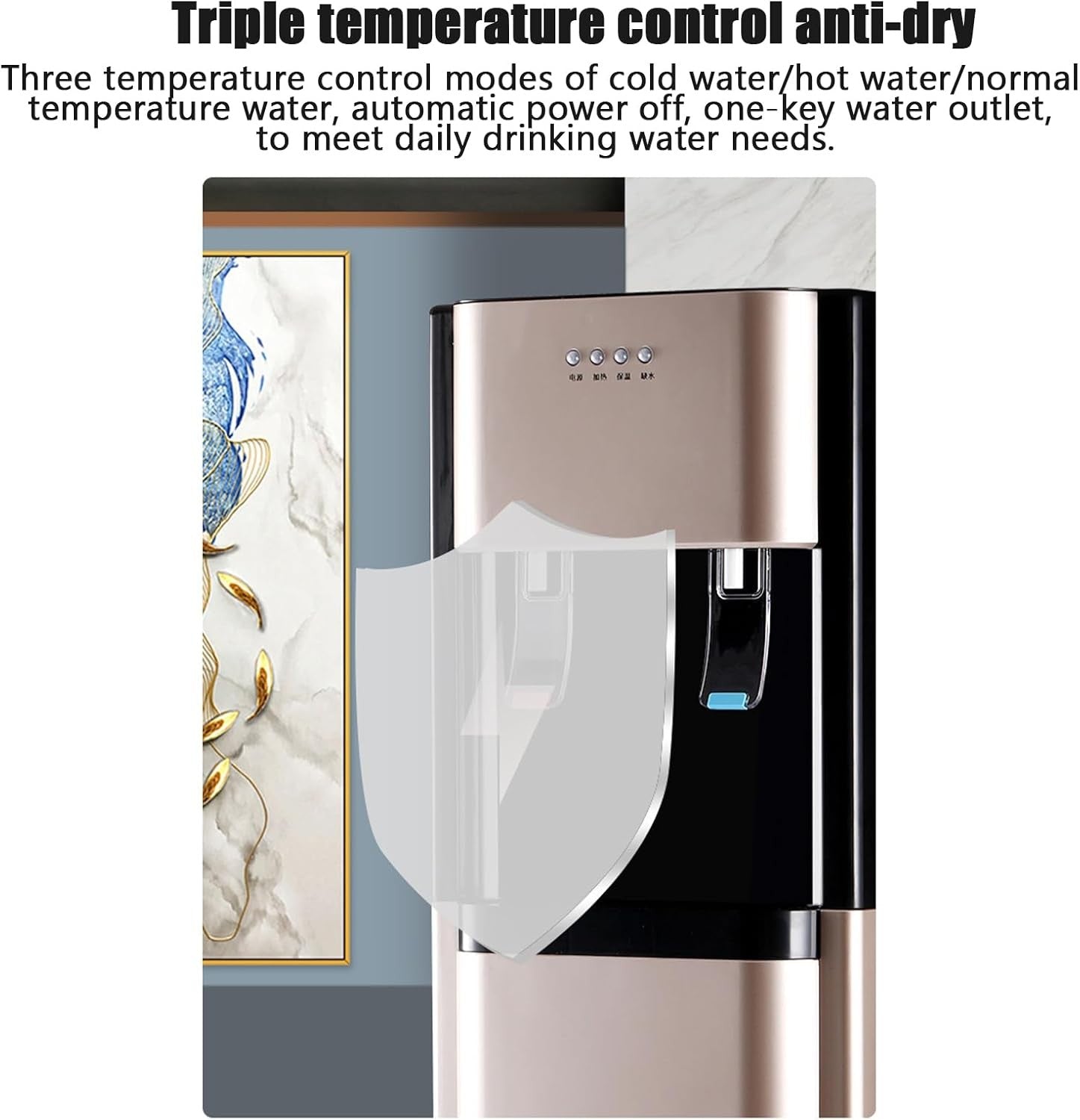 Hot Cold Water Cooler Dispenser Bottom Loading LED Indicator Home Office