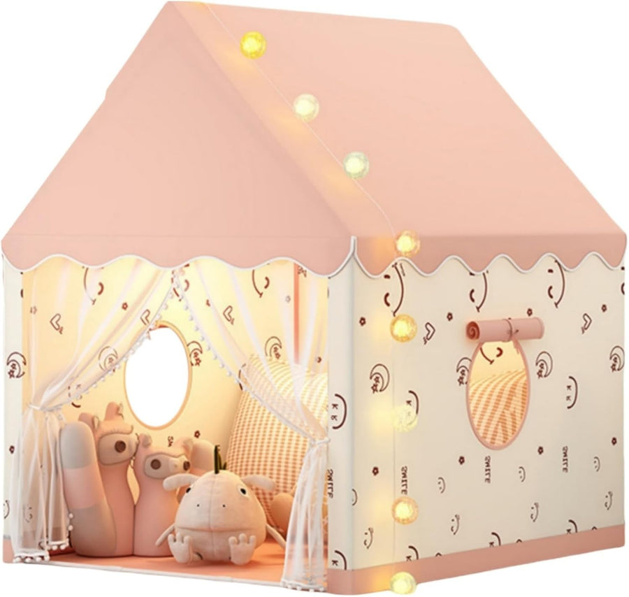 Pink Princess Kids Play Tent Indoor Foldable Castle Playhouse