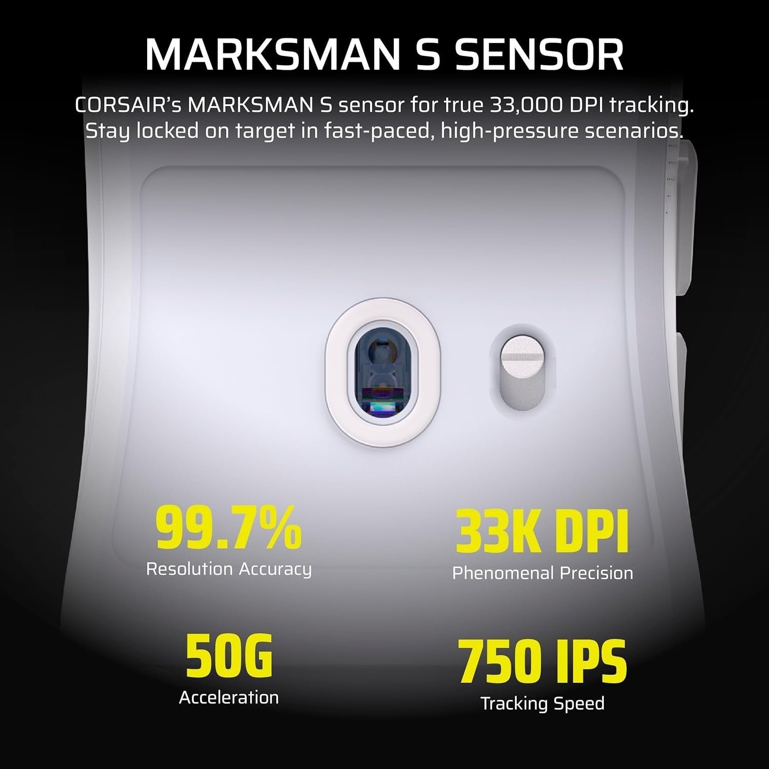 White Ultralight Wireless Gaming Mouse 33K DPI 8000Hz 36g FPS
