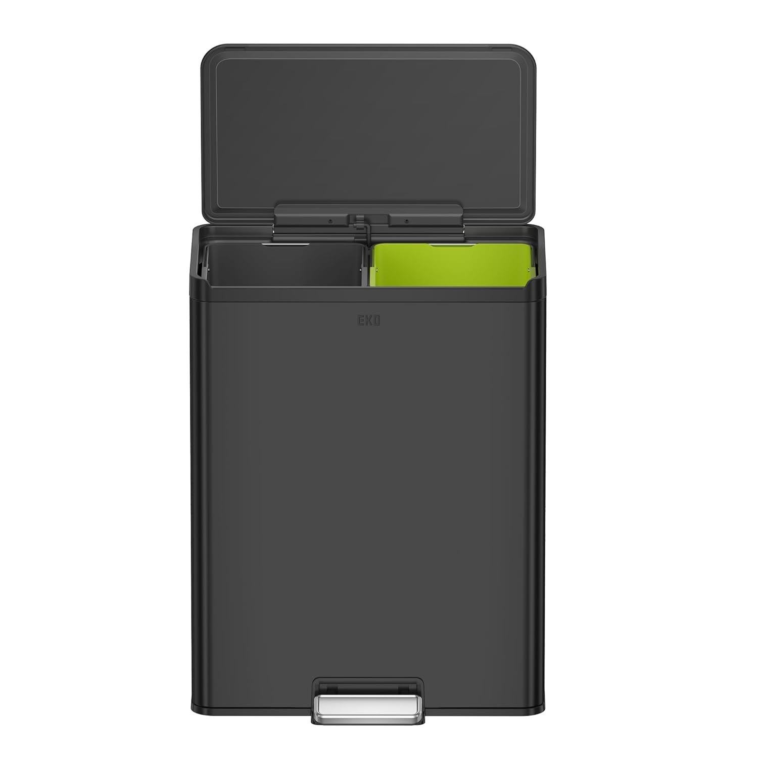 60L Dual Recycling Kitchen Bin 30L+30L Matt Black