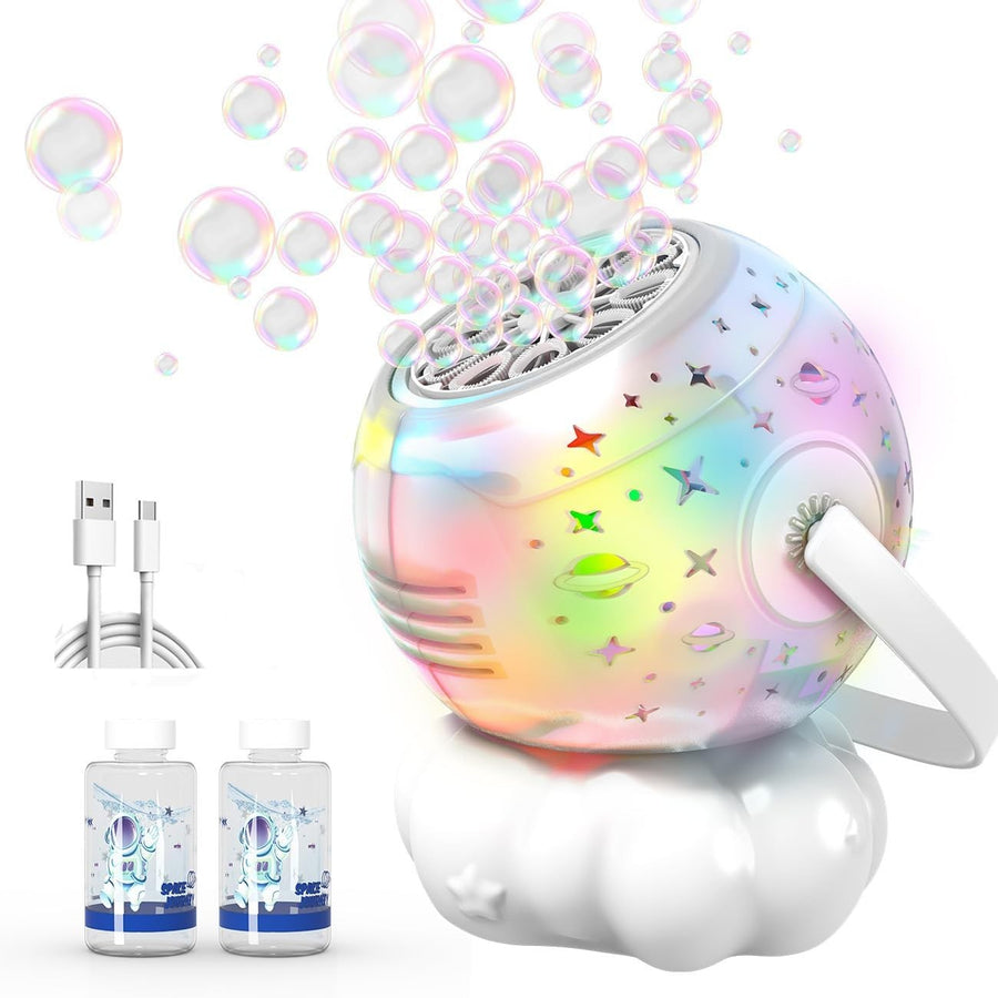 Bubble Machine 600ml Large Bubble Maker LED Light Toy