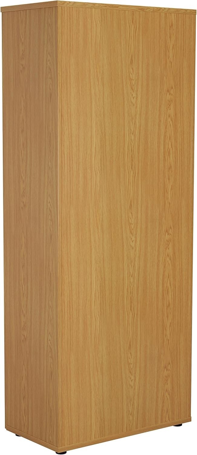 Oak Tall Office Cupboard 4 Shelf Lockable 200cm Storage Unit