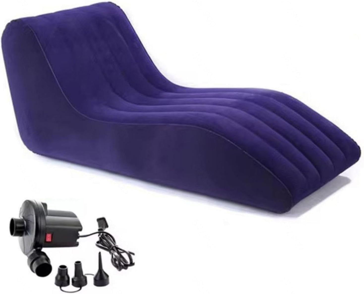 Blue Inflatable Air Bed Mattress Quick Inflate Waterproof Camping Indoor/Outdoor