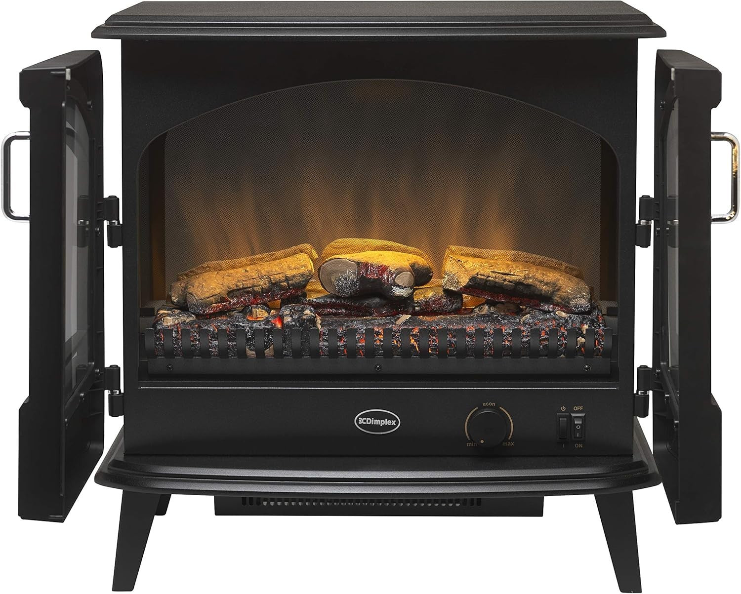 Freestanding Electric Stove 2000W LED Flame Effect Remote Control Heater