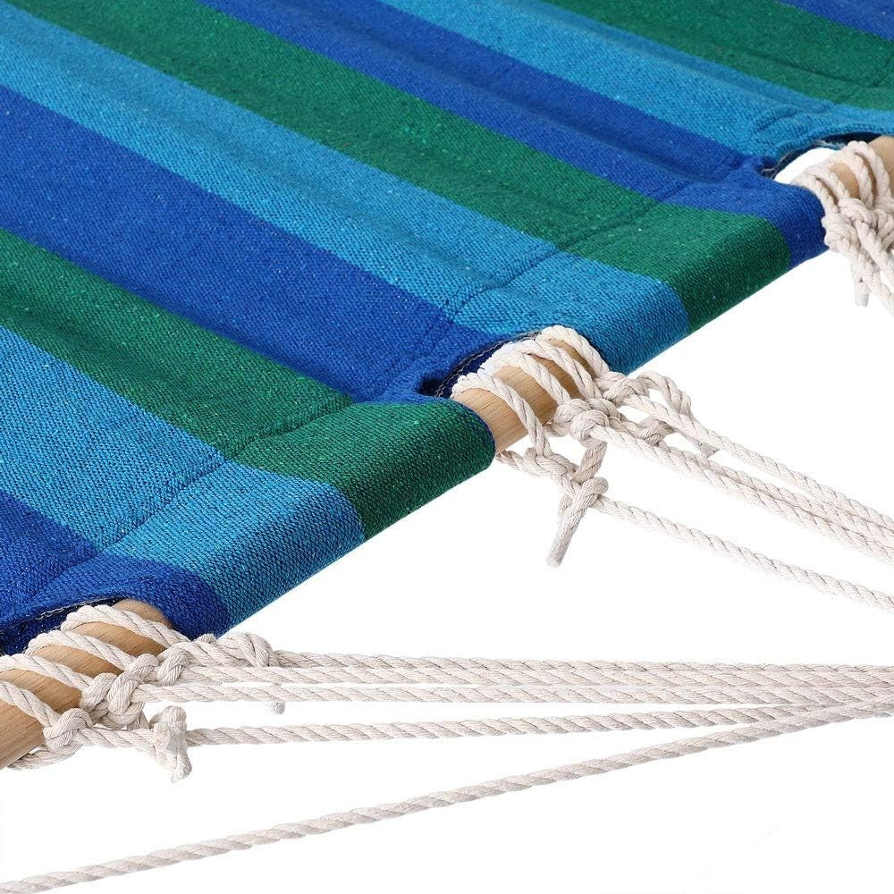 Blue Hammock with Metal Stand | 100kg Capacity | 200x80cm Outdoor Garden Bed