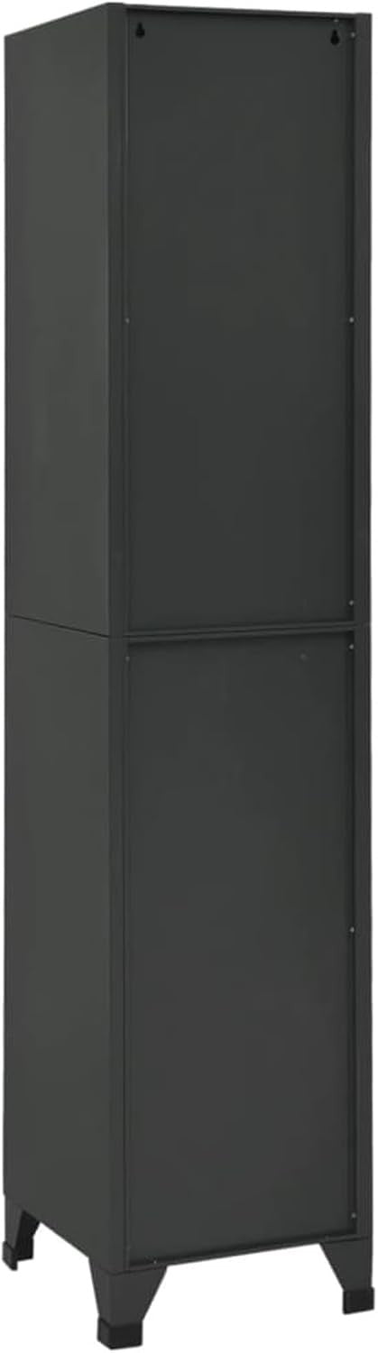 5 Door White Metal Locker Cabinet Lockable Steel Storage Cupboard Office Gym