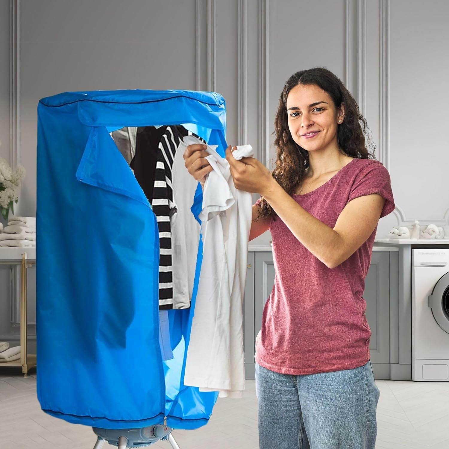 Portable Electric Clothes Dryer 15kg Energy Efficient Indoor Drying Rack