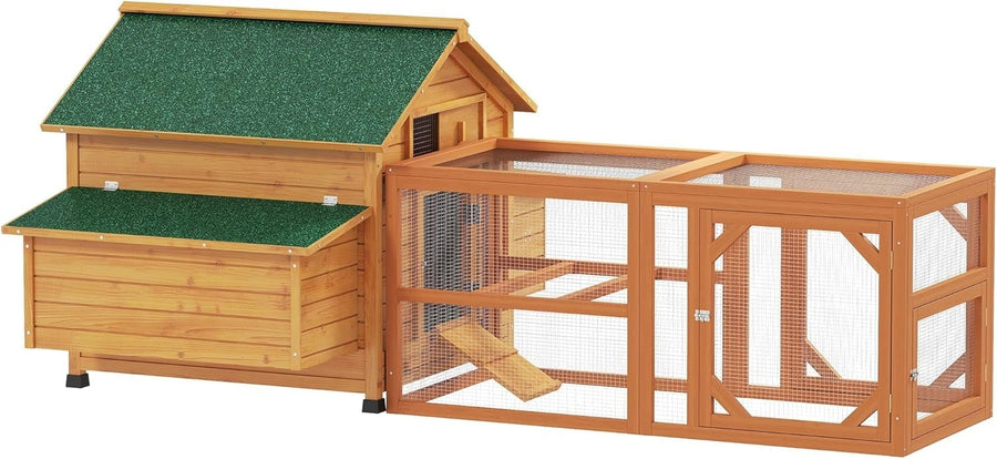 Large Wooden Chicken Coop & Run 150x100x96cm 8 Birds