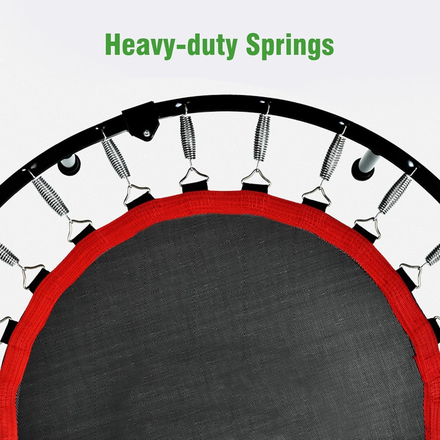 46in Foldable Fitness Rebounder Trampoline Adjustable Bar 450lb