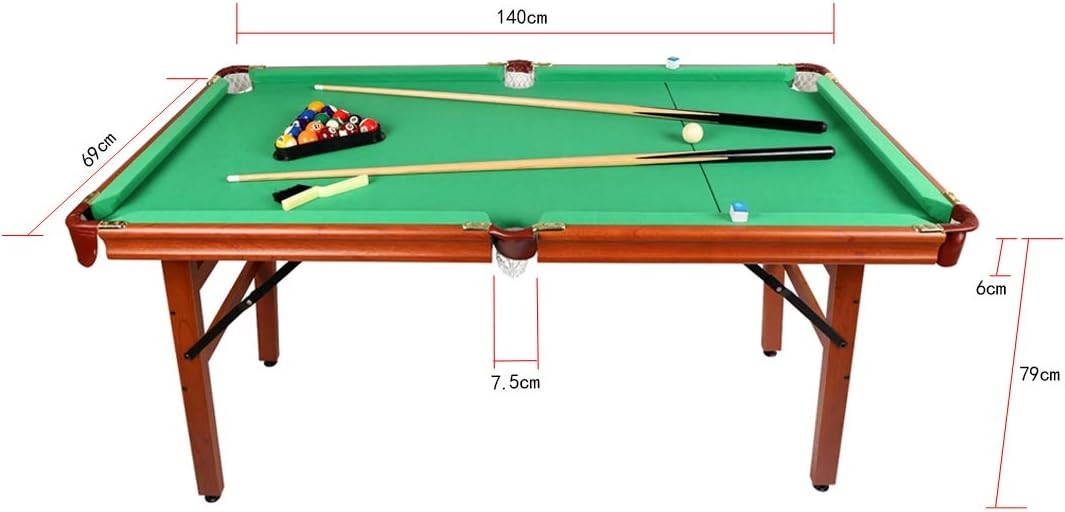 55in Folding Pool Table Space Saving Billiards Set w Cues Balls