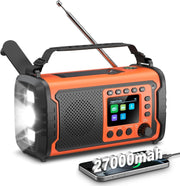 Portable DAB Radio with 27000mAh Battery | Bluetooth, FM, SOS, Torch