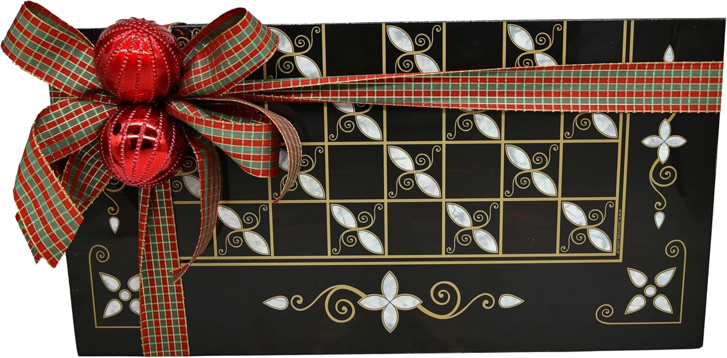 Luxury Backgammon & Chocolate Gift Set Lacquered Board Premium Chocolates