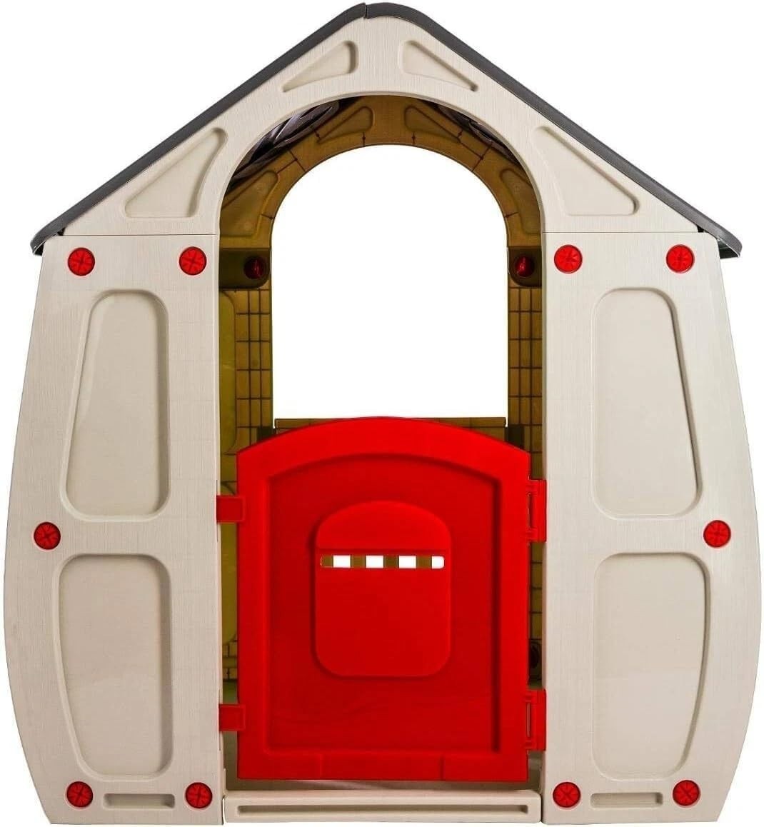 Grey Roof Kids Wendy House Garden Play Tent Indoor Outdoor Fun