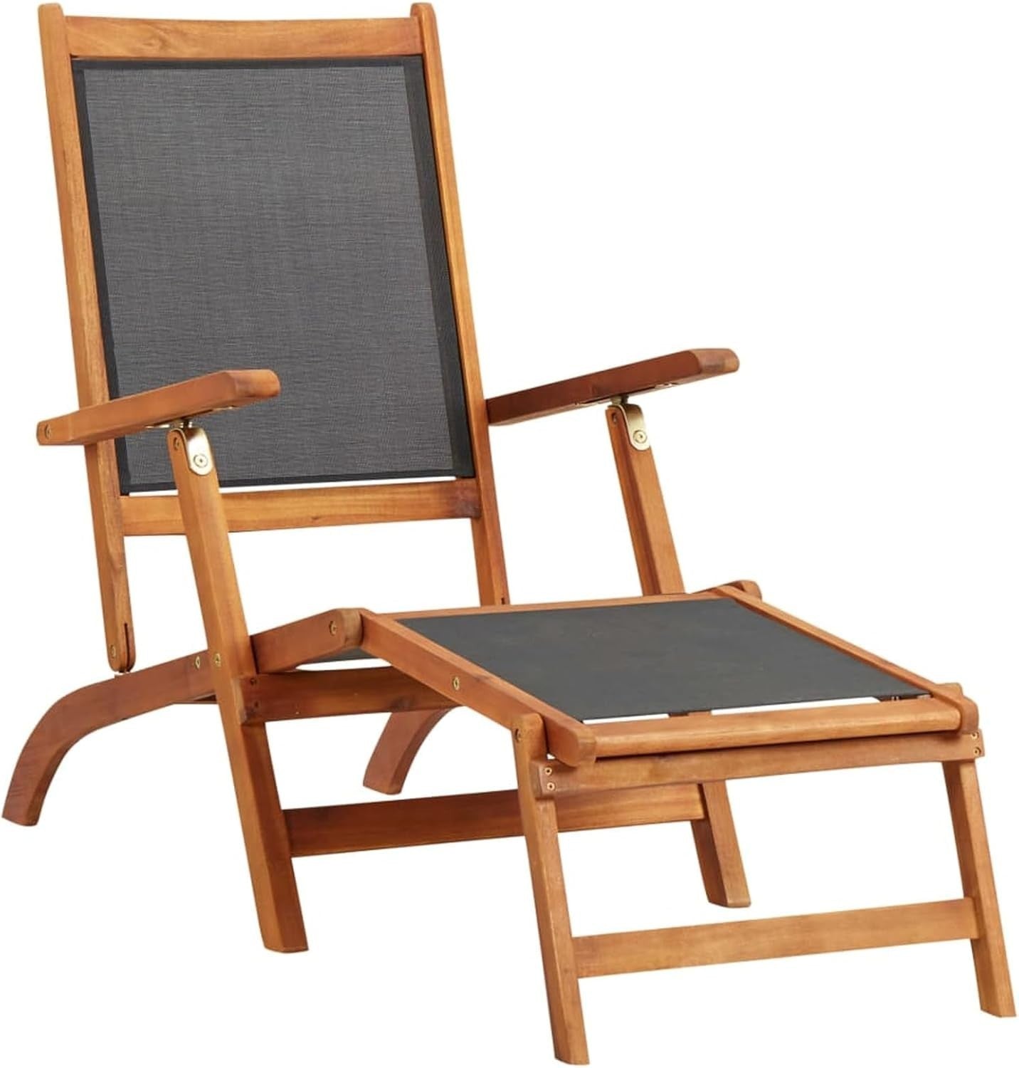 Wooden Garden Sun Lounger Recliner – Acacia Deck Chair Outdoor Daybed