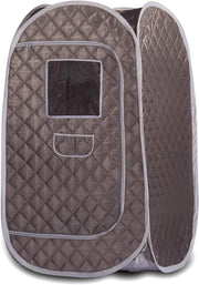 Portable Sauna Tent Foldable One Person Full Body Spa Detox Therapy Dark Grey