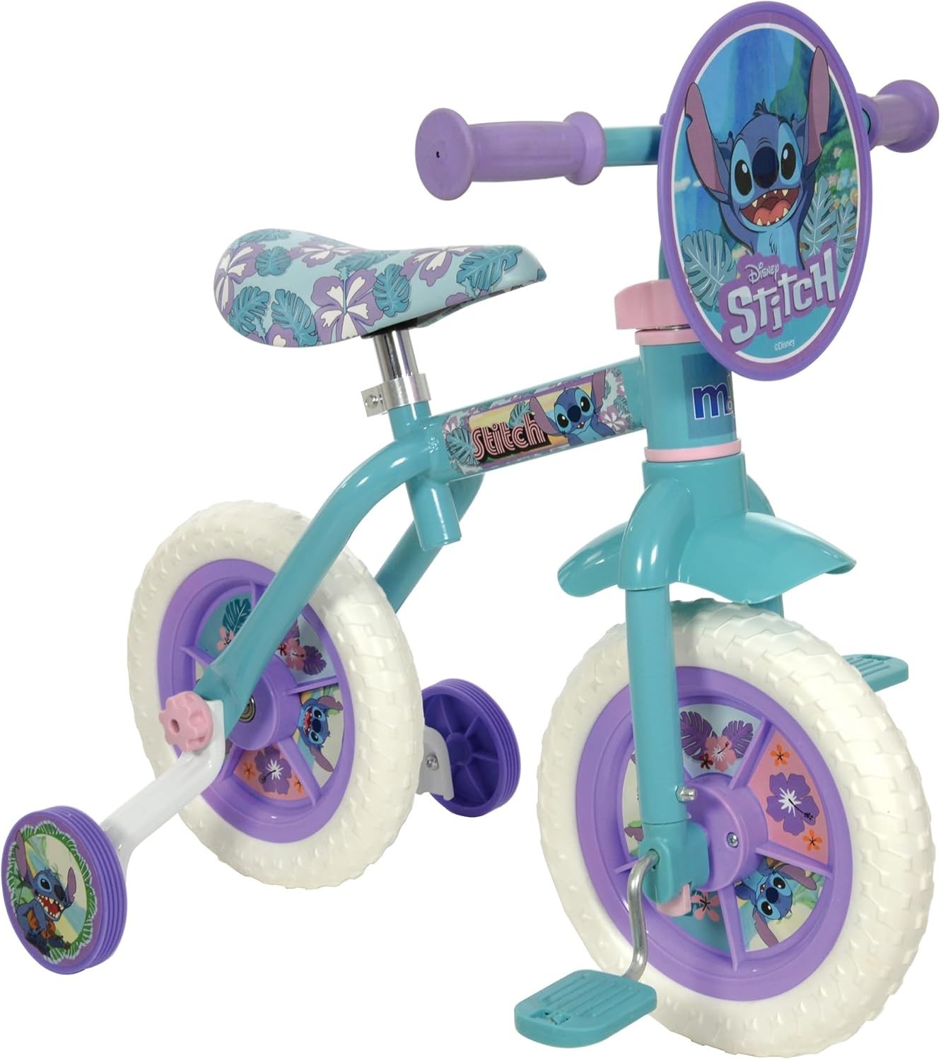 2 in 1 Kids Balance Bike Training Bike 10" Pedals Stabilisers Toddler
