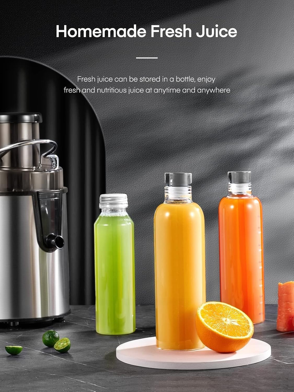 900W Centrifugal Juicer Silver 3 Speed Wide Chute Fast Whole Fruit
