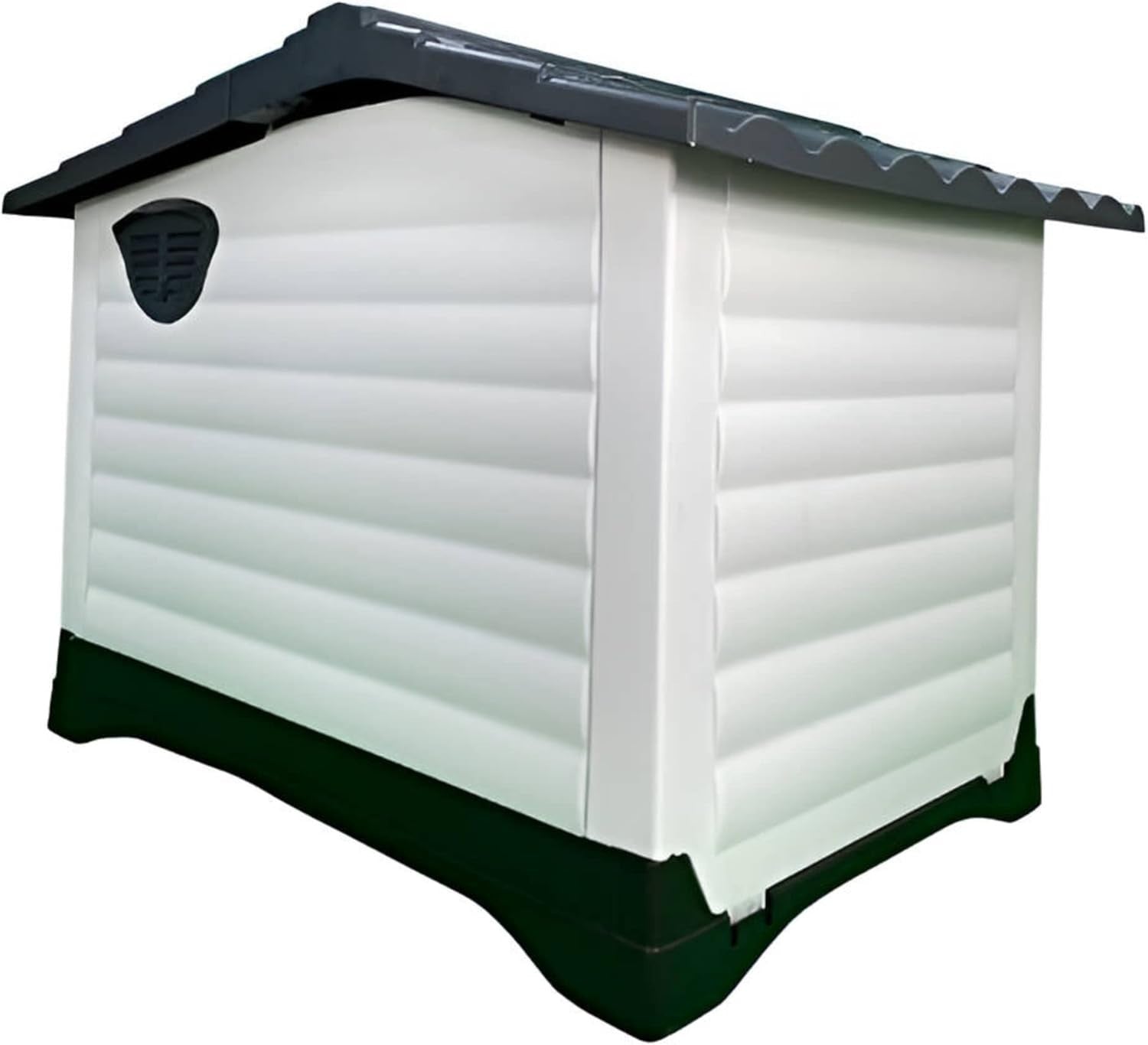 Outdoor Plastic Dog Kennel with Ramp Door, Weatherproof & Easy Clean 111x84x80cm