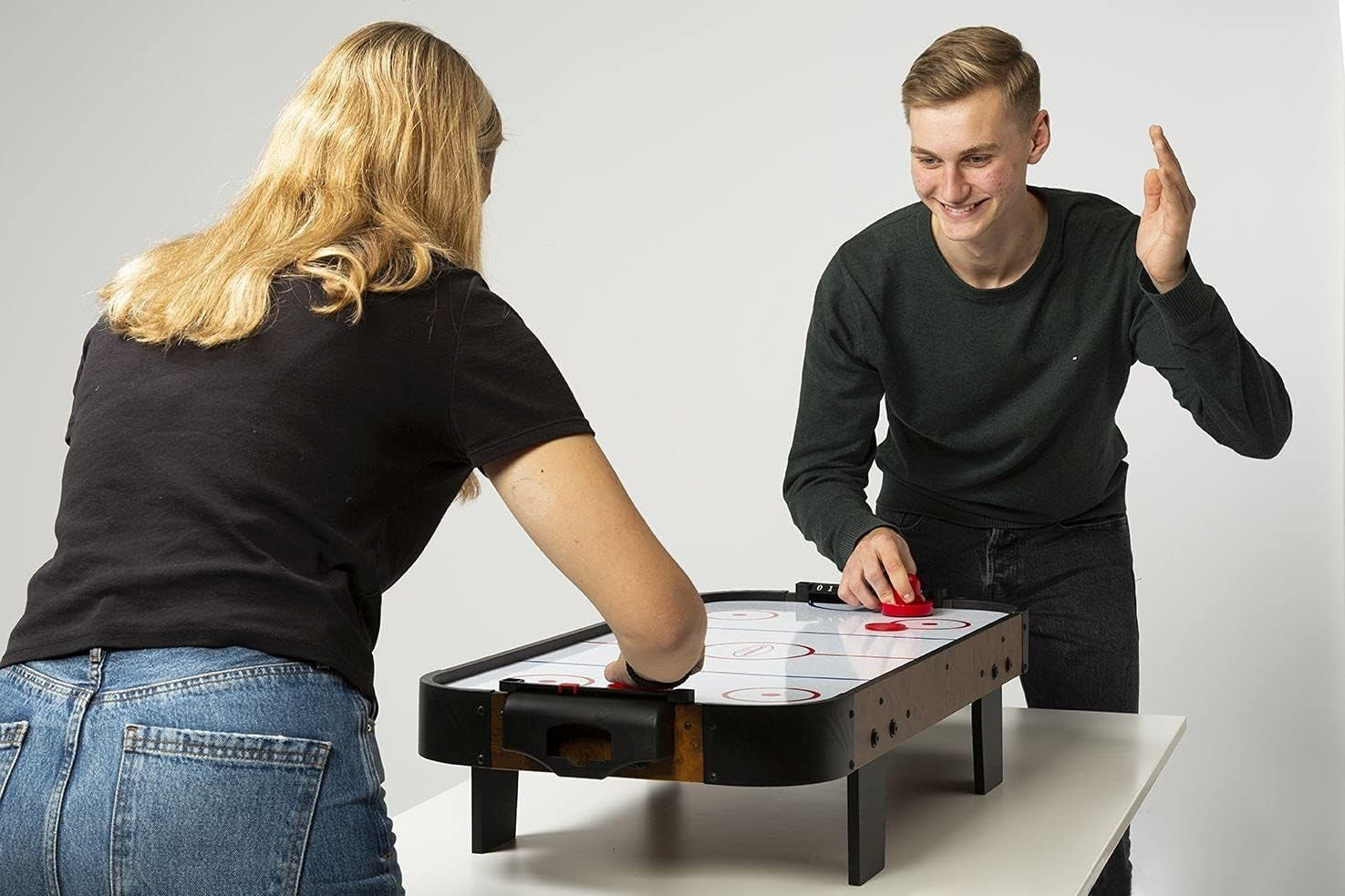 3FT Tabletop Air Hockey Game Battery Powered Portable Arcade Fun