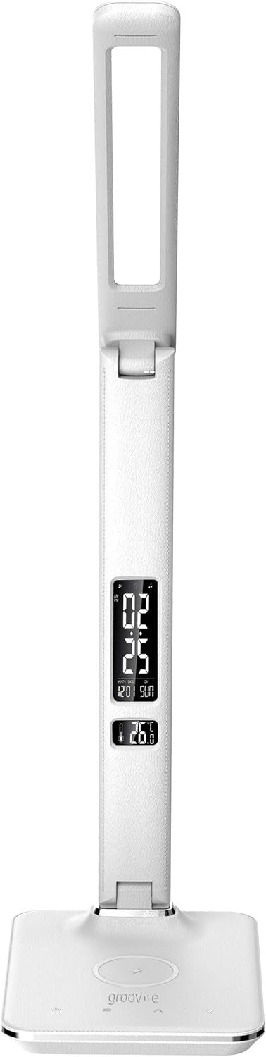LED Desk Lamp Touch Control Wireless Charger Alarm Clock Foldable Light