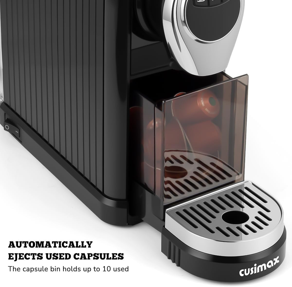 19-Bar Espresso Coffee Machine | Compact Single Serve Maker | Fast Heat-Up