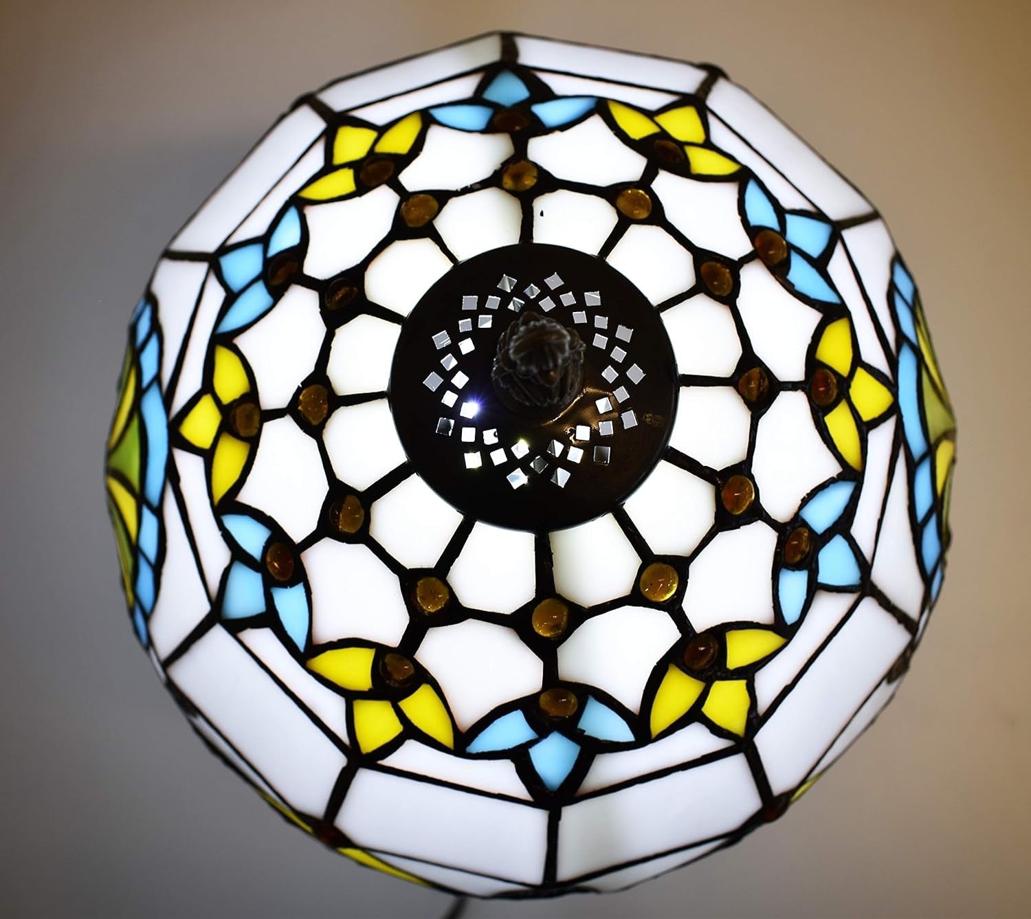 Stained Glass Tiffany Table Lamp Antique Design E27 Bulb Bedroom Desk Light